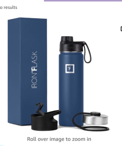 IRON °FLASK Camping & Hiking Hydration Flask, Wide Mouth, Double Walled Stainless Steel Insulated Water Bottle (Straw - 22 oz, Midnight Black)