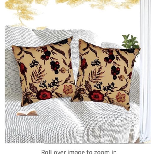 Sunny Your Day 2 pcs  Throw Pillow Cover / Red / Blue 