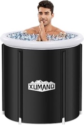 XUMAND Portable Inflatable Ice Bath Tub for Cold Therapy. Black