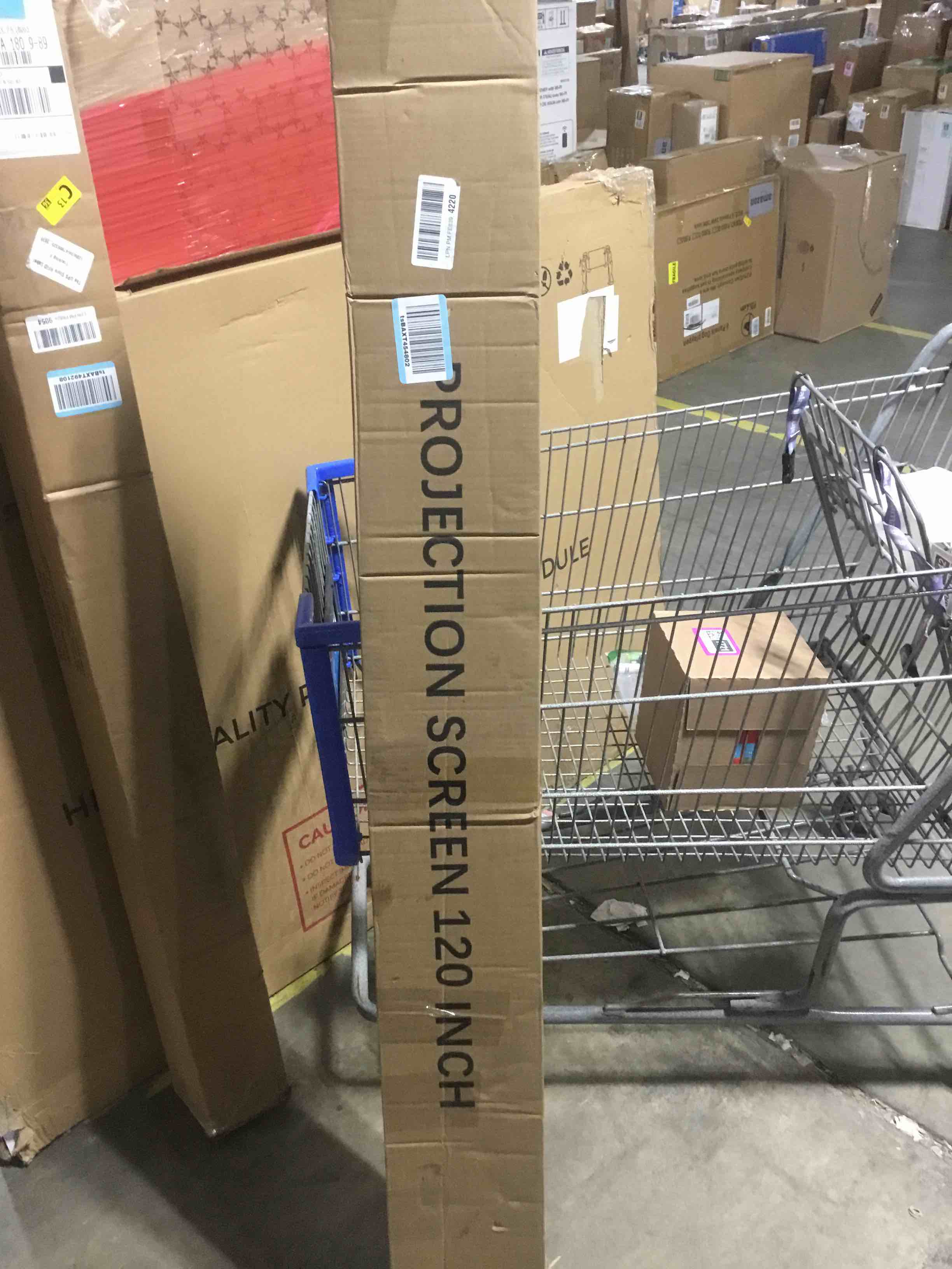 Condition photo showing Good Condition for Projector Screen with Stand, Outdoor Projector Screen 16:9 and Tripod Stand, Portable Projection Screen with 1.2 Gain, Lightweight and Compact, Easy Setup, Idea for Home Cinema, Backyard, (120 Inch).