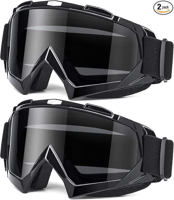 Oumurs Adult Dirt Bike Goggle,  ATV Motorcycle Goggle for Men & Women, Wide Vision Riding Off-Road Goggle