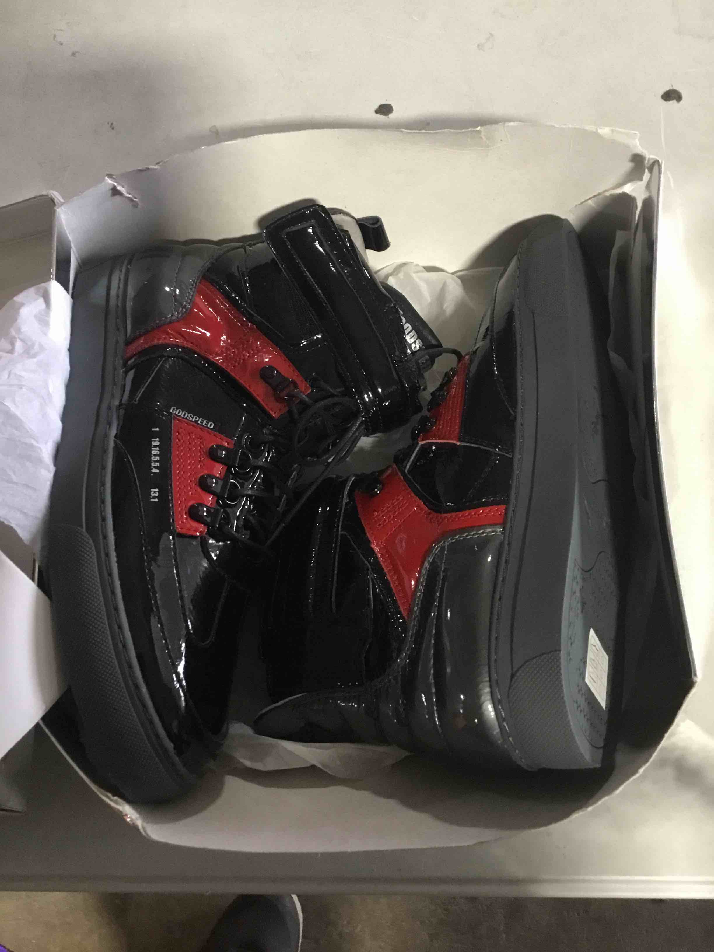 godspeed movement style up-1, boots men size 10, color: black/red