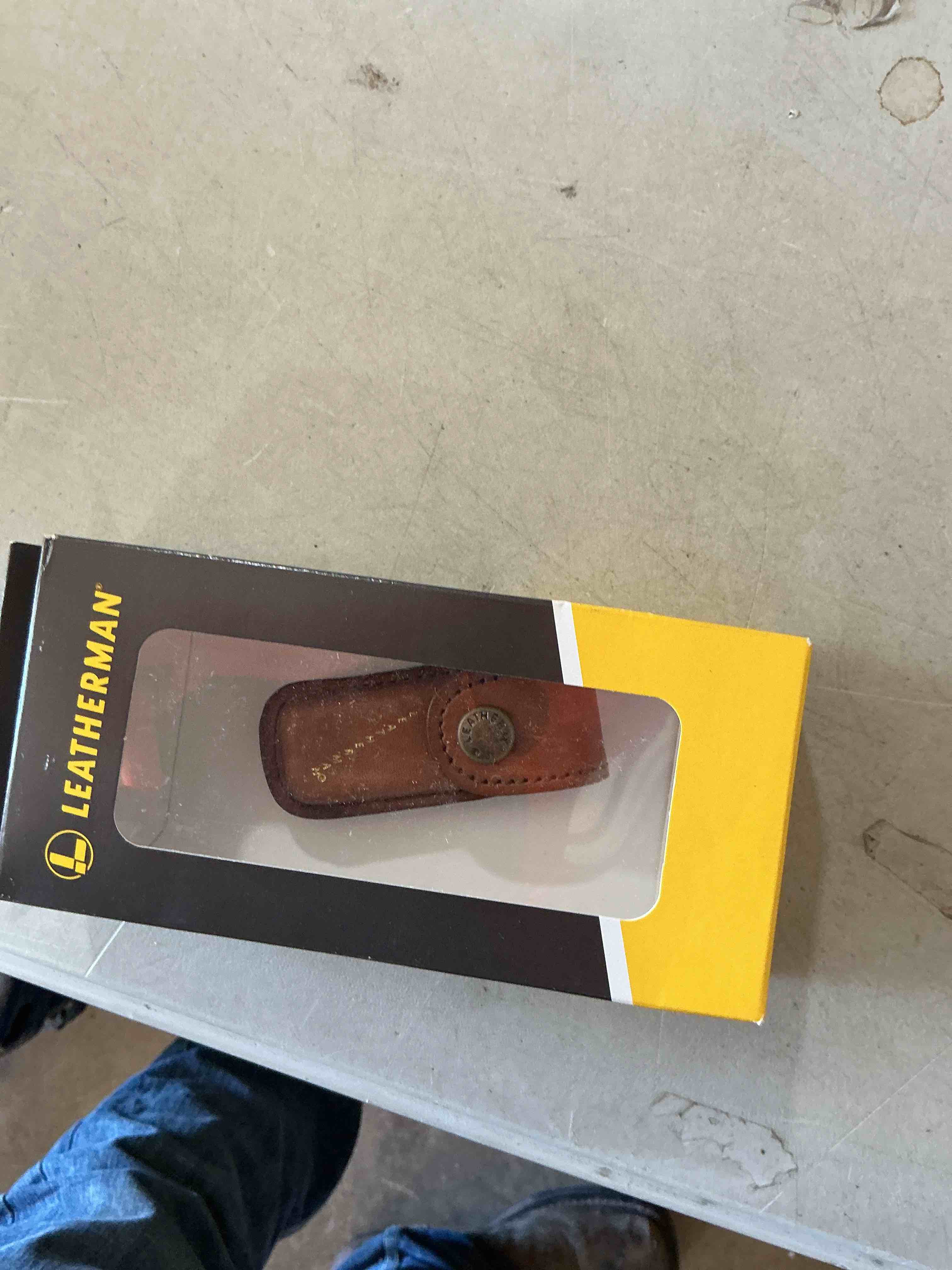 Condition photo showing New/Like New for leatherman heritage leather snap sheath for multitools made in the usa extra small (fits micra)