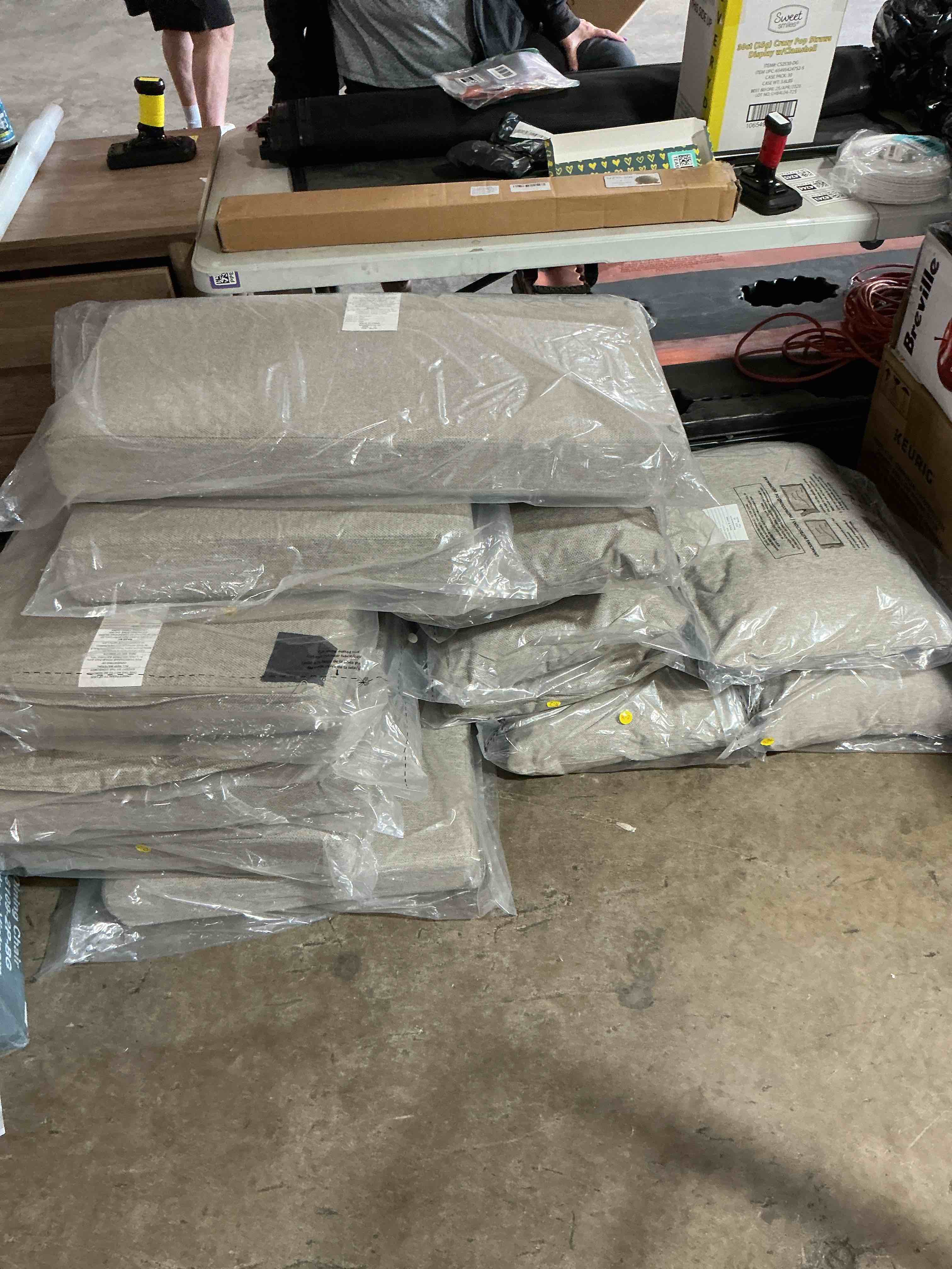 Condition photo showing New/Like New for patio furniture cushions 