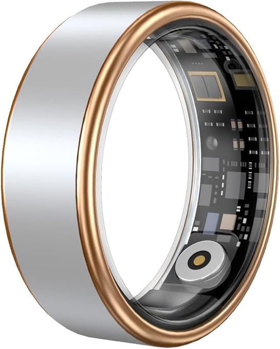 l08 smart ring up to 5-7 days battery life (rose gold, size 12)