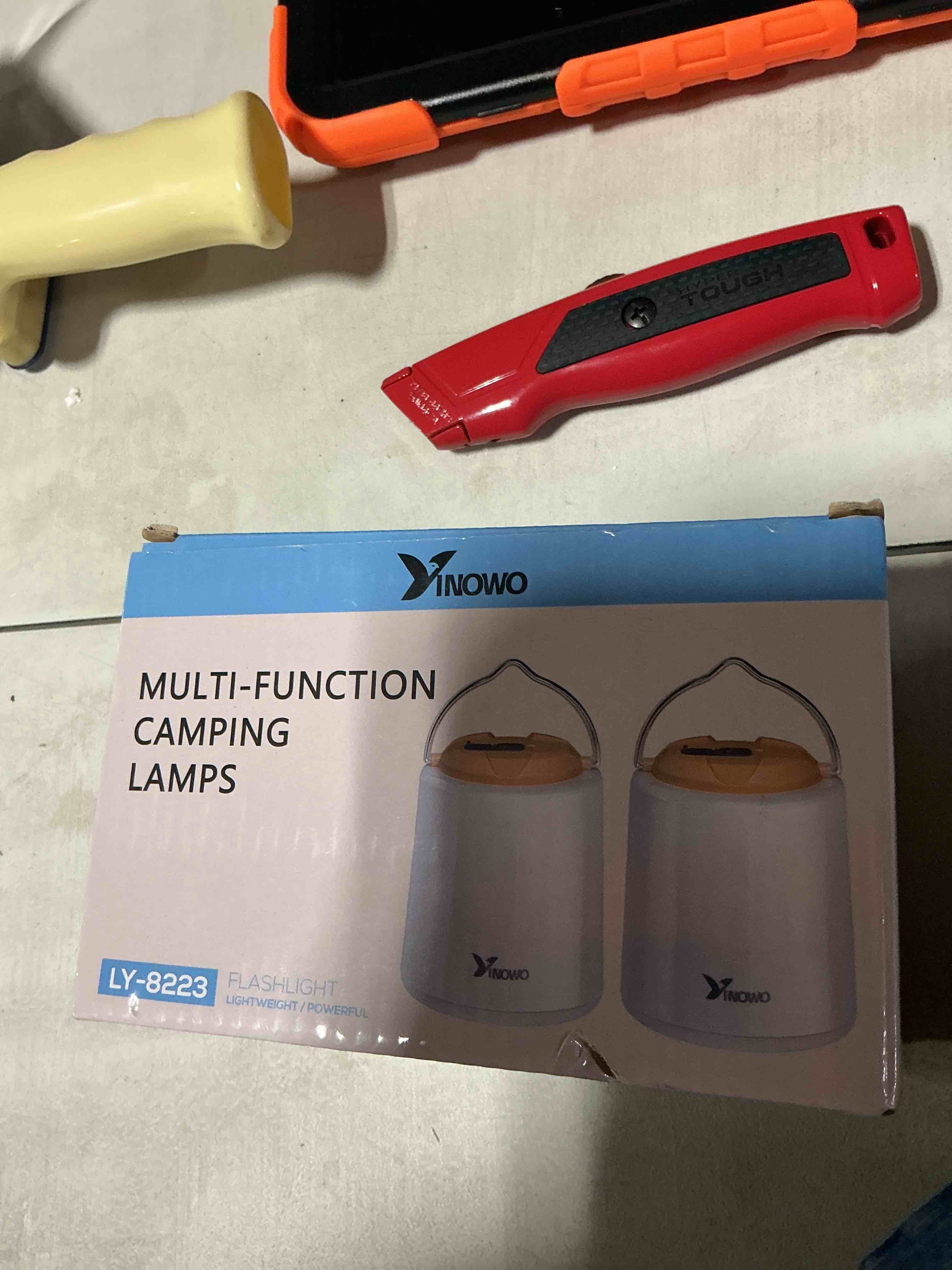 Condition photo showing As Is for inowo multi function camping lights