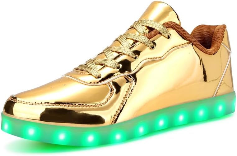 Padgene Women's Men's LED Lights Up Shoes Unisex Luminous Flashing Trainers USB Charging Lace Up Couples Dancing Shoes (Size unknown)