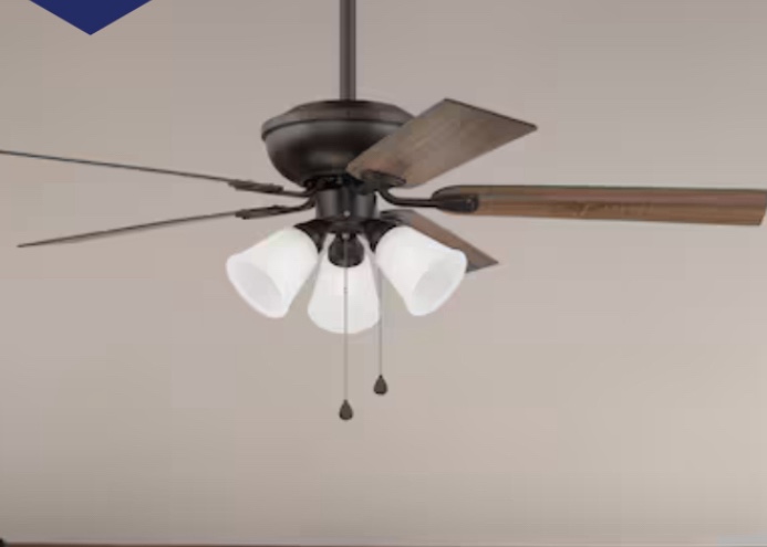 Harbor Breeze Sailor Bay 52-in Dark Bronze with Sable/Auburn Blades LED Indoor Downro