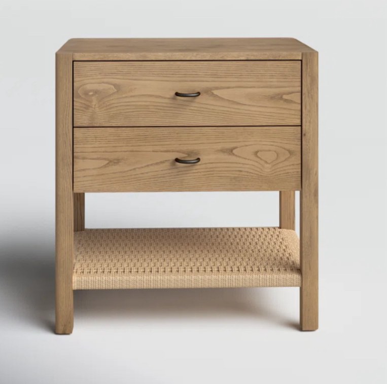 Deirdre 2 - Drawer Woven Nightstand