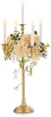 1 Pack Gold Candelabra Bulk 28'' Wedding Tall Taper Candlestick Holders Table Centerpiece Candle Stand 5-Arm Floral Flowers Candles Floor Stand for Holiday Party Event Ceremony Decoration 28 Inch