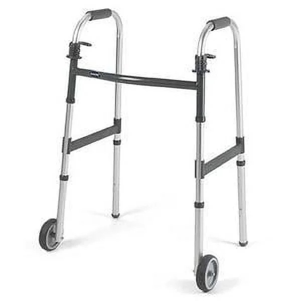 Invacare Dual-Release Adult Paddle Walker with 5 Inch Fixed Wheel