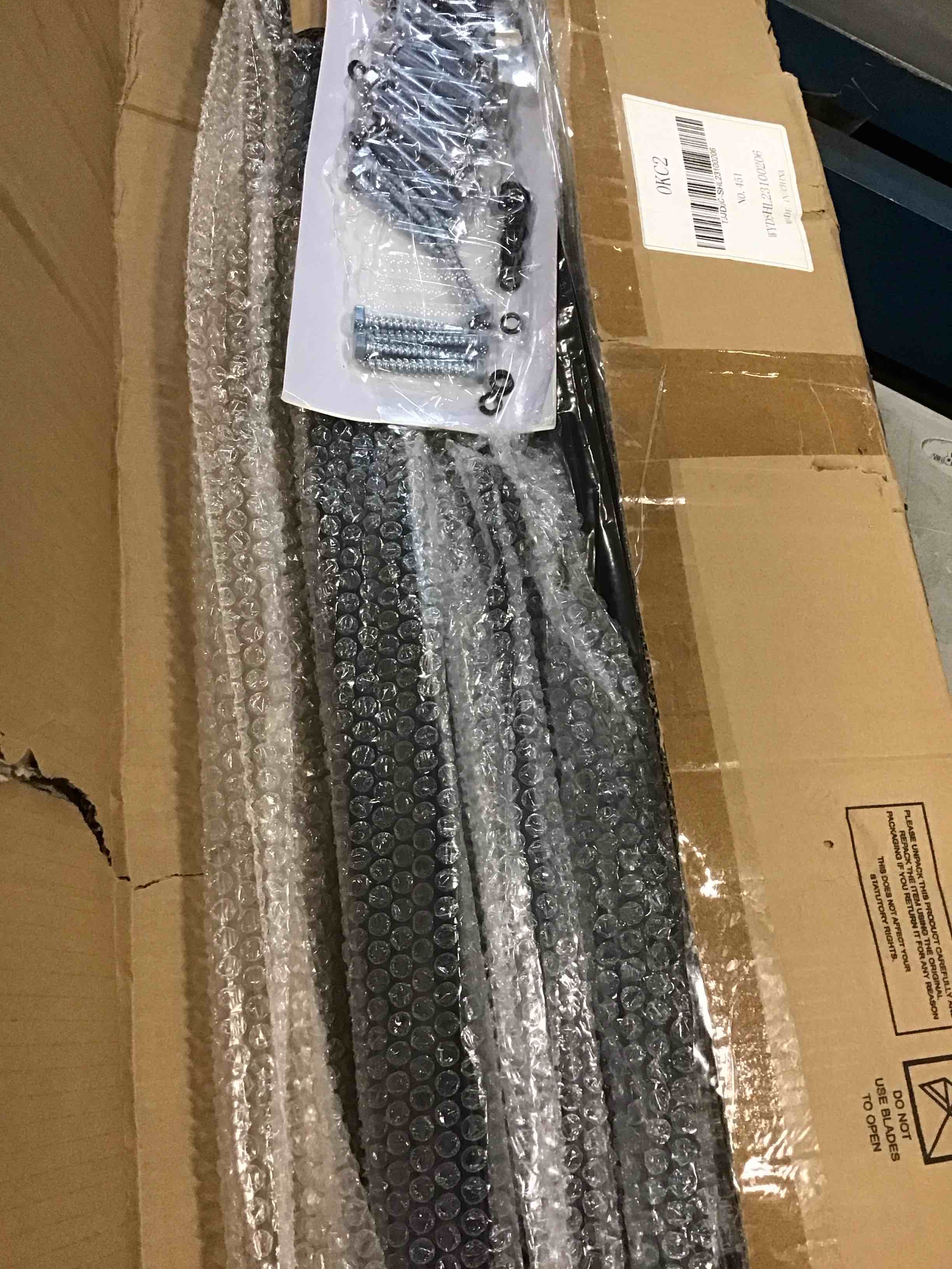 Condition photo showing Good Condition for TMEE Handrails for Outdoor Steps Fits 1 to 4 Steps Outdoor Stair Railing?Staircase Handrail Fits with Installation Kit Transitional Handrail for Concrete Steps or Wooden Stairs