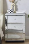 Nhyira Mirrored 3-Drawers Nightstand