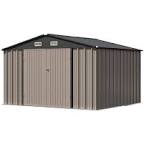 10X8FT Outdoor Steel Storage Shed with Lockable Doors, One Window,Ideal for Garden, Backyard, Patio Storage