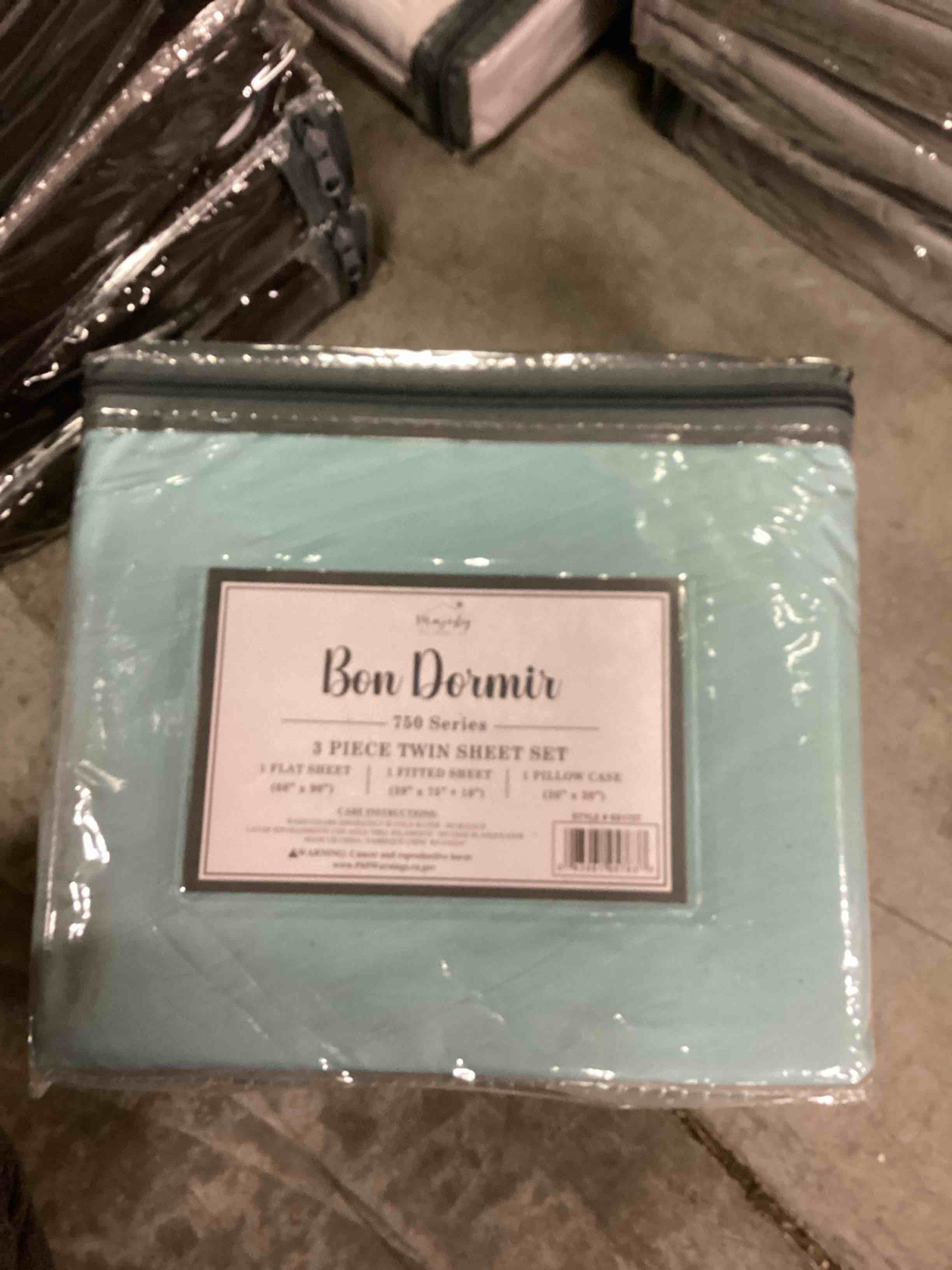bon dormir 750 series three-piece twin sheet set