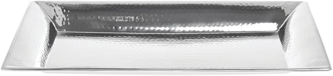 Serving Tray Silver with Hammered Finish 