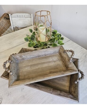 Wood Serving Tray Set Of 2 