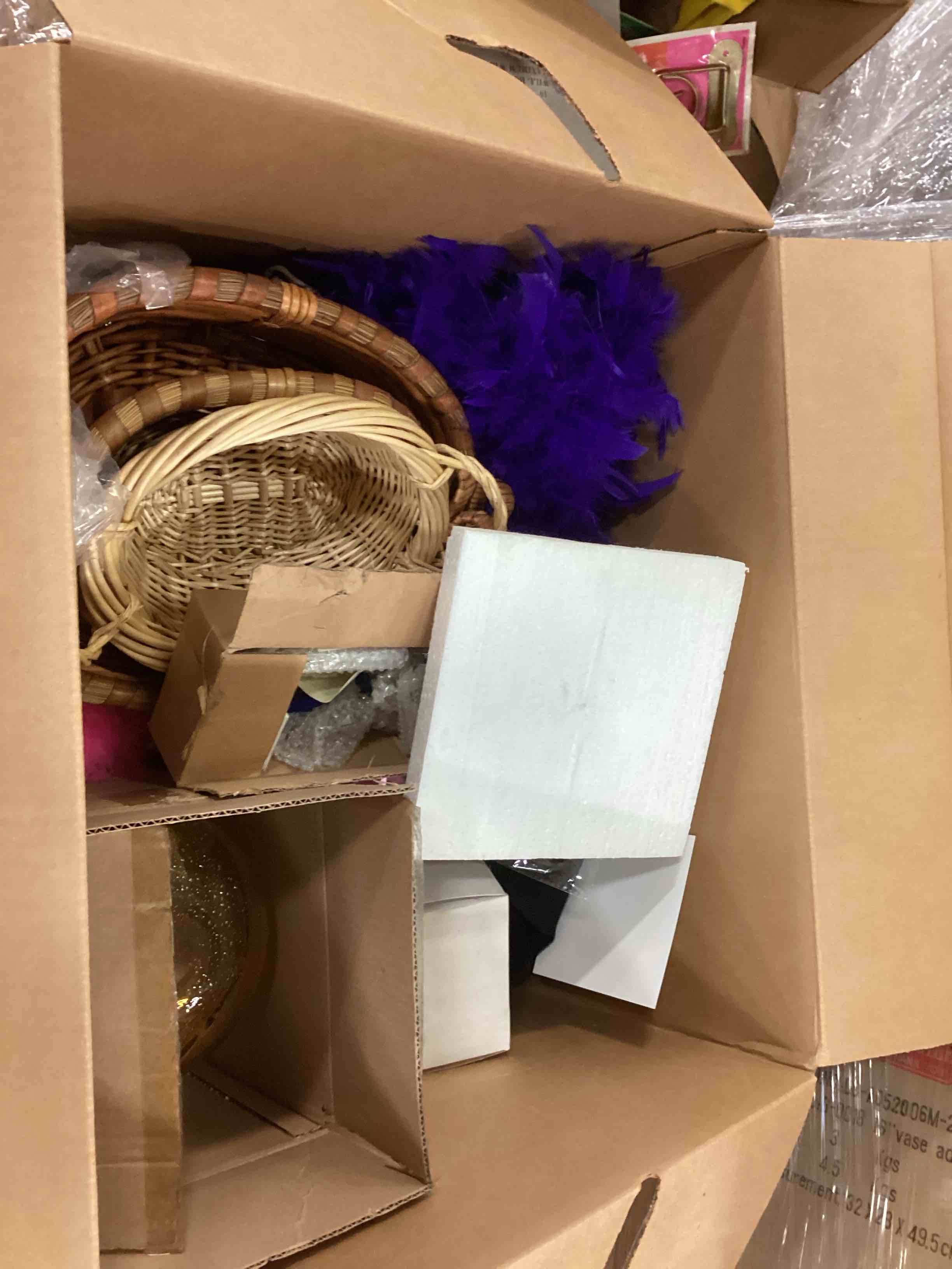 Assorted Items Scronchys, Baskets, flower Vase and more 