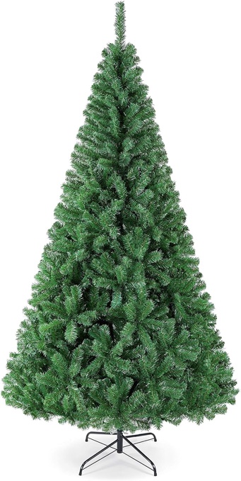Syhood Bendable Christmas Tree Artificial Xmas Tree Easy Assembly Lighted Green Christmas Trees with Tote Bag for Indoor Outdoor Home Office Holiday Christmas Party Decor Supply(7.5FT)
