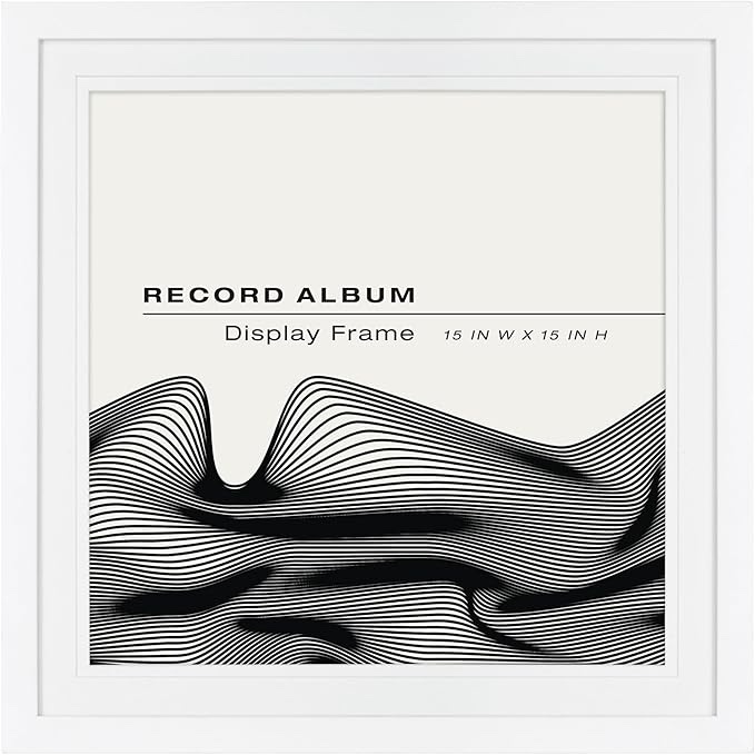 MCS Single Groove Record Album Frame, White, 15 x 15 in