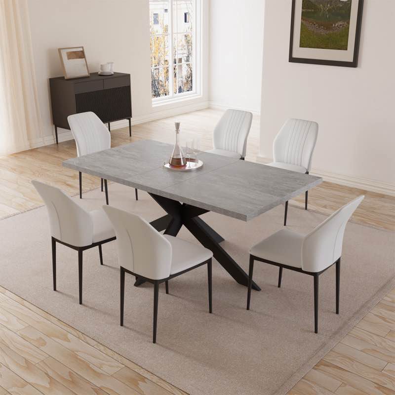 Geigle Extendable Table Set for Kitchen Dining Room Table, Home Furniture (4 Chairs Only)