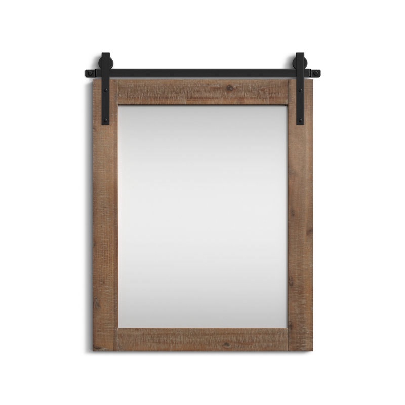 Enora Modern Farmhouse Distressed Accent Mirror. 26.5”x 19.5”