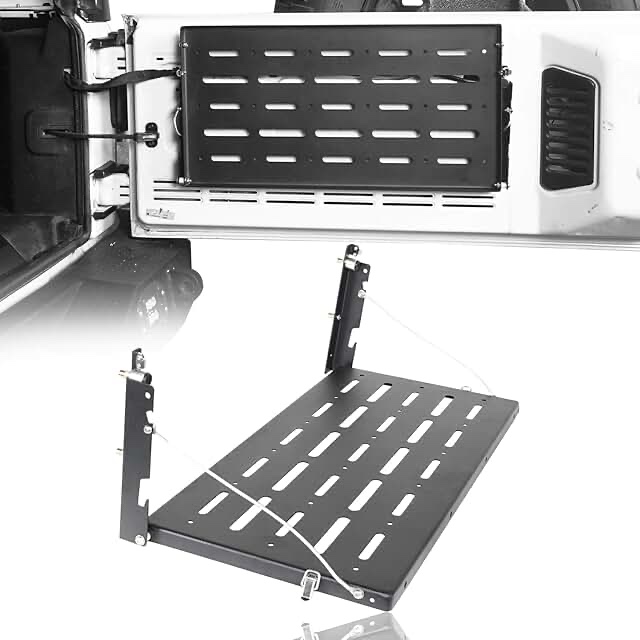V8 GOD Wrangler Tailgate Table Rear Door Foldable Cargo Storage Shelf for Jeep Wrangler 2007-2018 JK & Unlimited