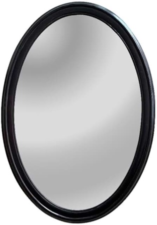 CHLOE's Reflection Contemporary-Style Silver Finish Oval Wall Mirror 34" Tall