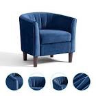 Torrence Upholstered Barrel Chair with Ottoman