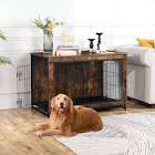 Double Door Pet Crate With Lockable Entrance and Pull-out Tray