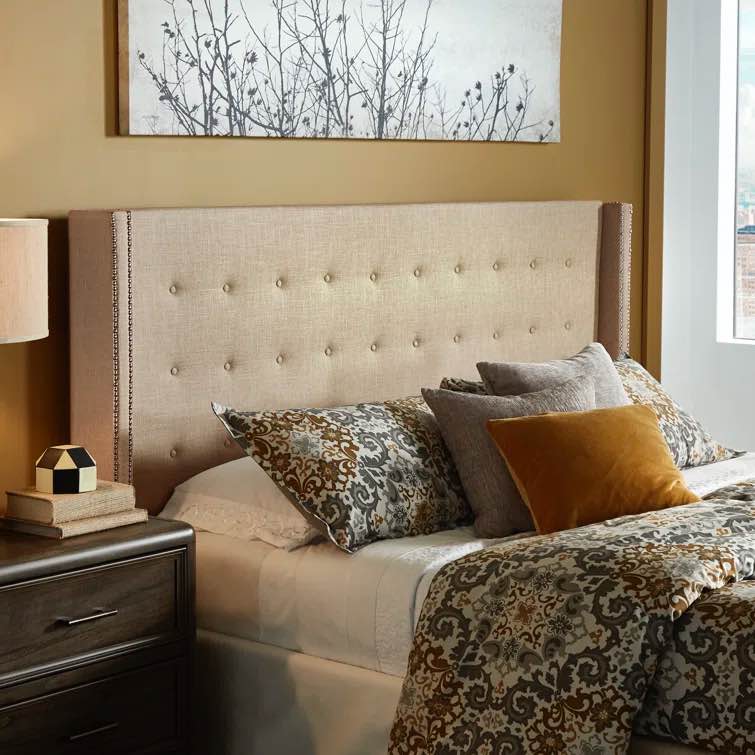Kaster 84" Headboard Fabric Coat & Side Panel
