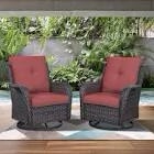 Wicker Rattan Swivel and Gliding Patio Wicker Chairs