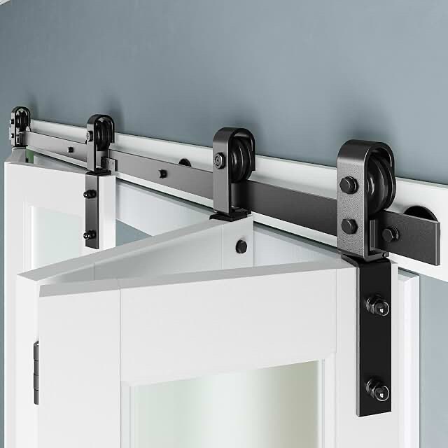 40 In Bi-Folding Barn Door Hardware Kit For Single Door