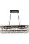 Jolie 4 - Light Kitchen Island Rectangle Chandelier with Crystal Accent