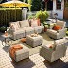 INCOMPLETE * missing boxes *Tommy Outdoor Wicker 7 Person Seating Group With Cushions