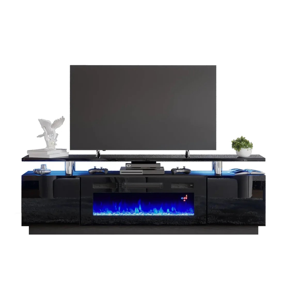 INCOMPLETE * missing box 2*Sheer 70" Fireplace TV Stand