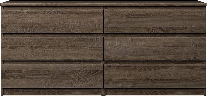 Tvilum Scottsdale 6 Drawer Double Dresser, Truffle