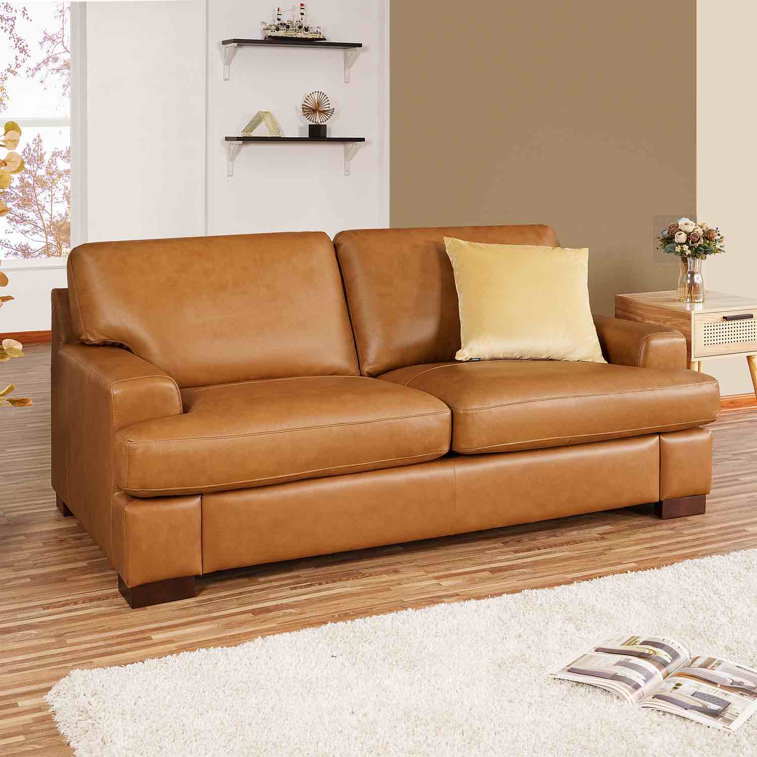 Incomplete * missing parts *03578-02 tan Naomi home love seat 