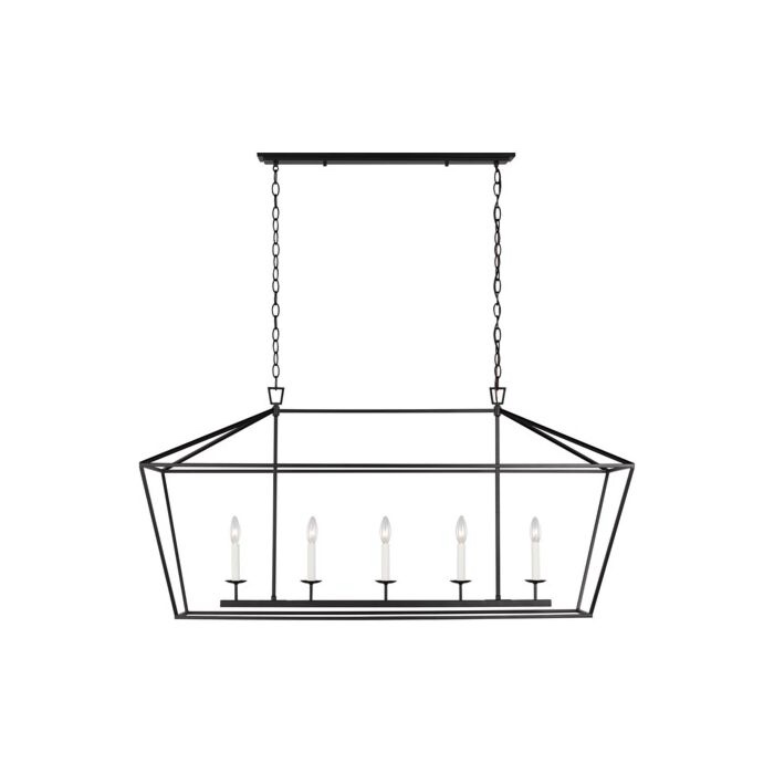 Visual Comfort Studio Dianna 5-Light Transitional Chandelier in Midnight Black