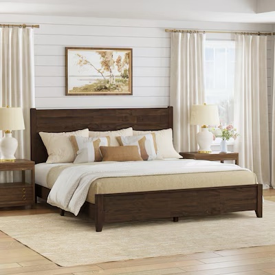 king size solid wood bed cr-005