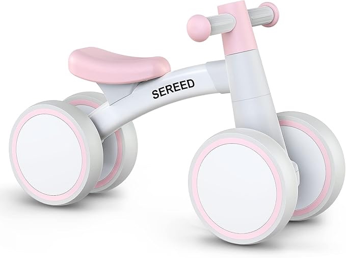 SEREED Baby Balance Bike for 1 Year Old Boys Girls 12-24 Month Toddler Balance Bike, 4 Wheels Toddler First Bike, First Birthday Gifts