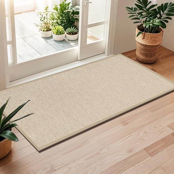 LEKEEPGO Door Mat 24"x47", Door Mat Indoor Entrance, Non Slip Rubber Backing Front Door Mat Washable Absorbent Inside Door Mat Low-Profile Doormat Entryway Mat Resist Dirt Indoor Door Mat, 