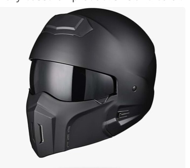 TRIANGLE Open Face Motorcycle Helmet Half for Men Cruiser Scooter Street Bike DOT Approved (Large, Black)â€¦
