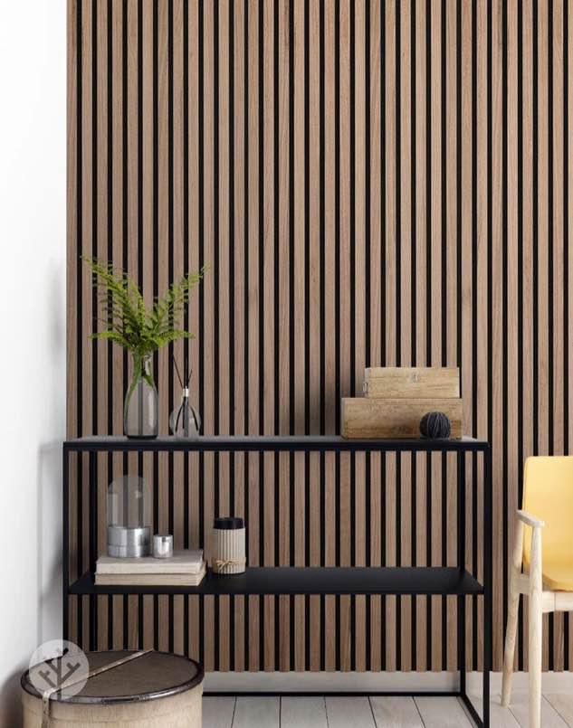 Luxury American Walnut Acoustic Slat Wood Wall Panels Original 