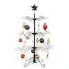 3 ft. Black Unlit Wrought Iron Ornament Display Artificial Christmas Tree