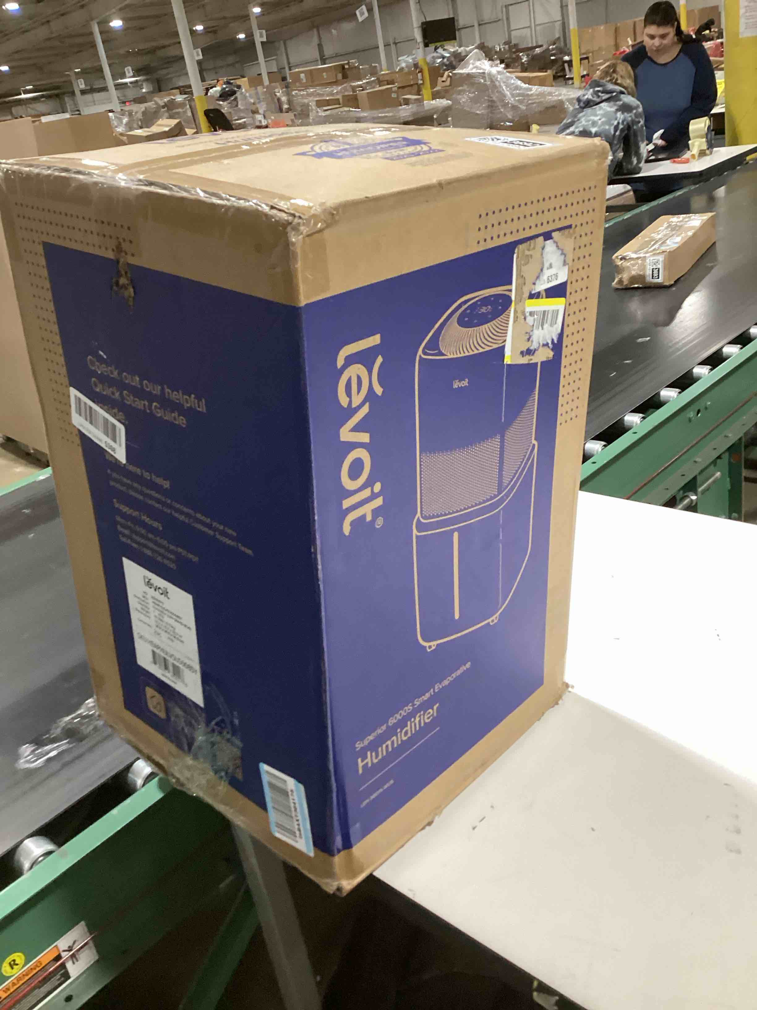 Condition photo showing As Is for LEVOIT Superior 6000S Smart Evaporative Humidifiers for Home Whole House up to 3000ft², 6 Gal, Last 72-Hour, Premium Filter, Dry Mode, Wheels & Water Fill Hose & Foldable Storage - Quiet Sleep Mode