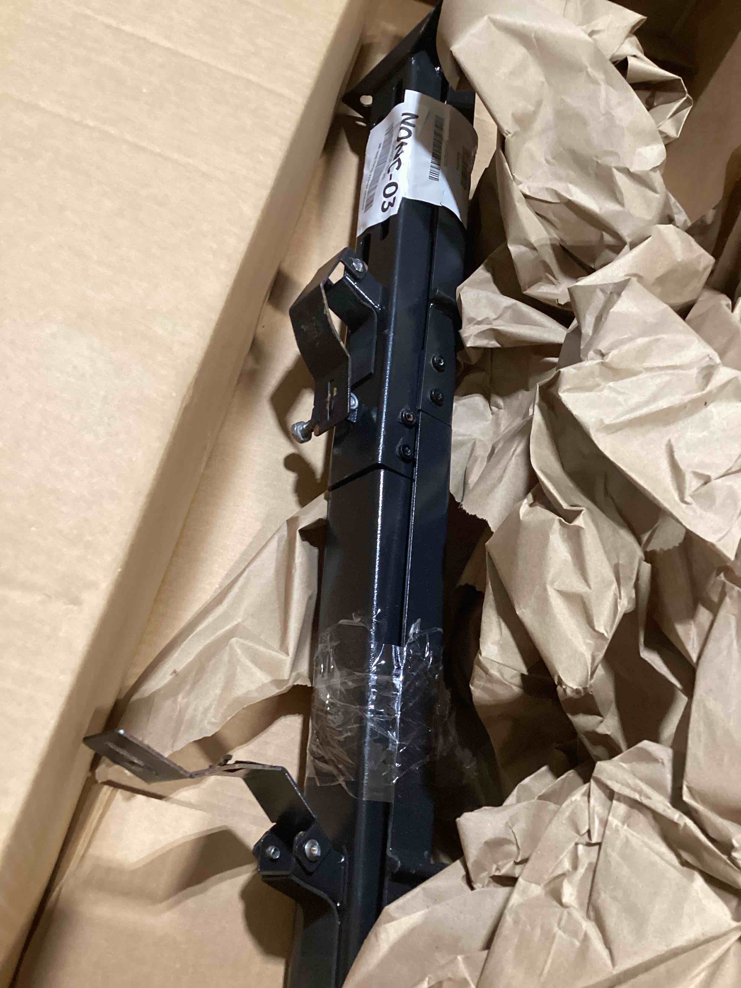 Condition photo showing As Is for Trimmer Racks for Open Trailers - Weedeater Rack Lockable Weed Eater Racks for Open Trailer Landscape Truck Holder Lawn Equipment Accessories with 2 Locks 2 Locking Positions