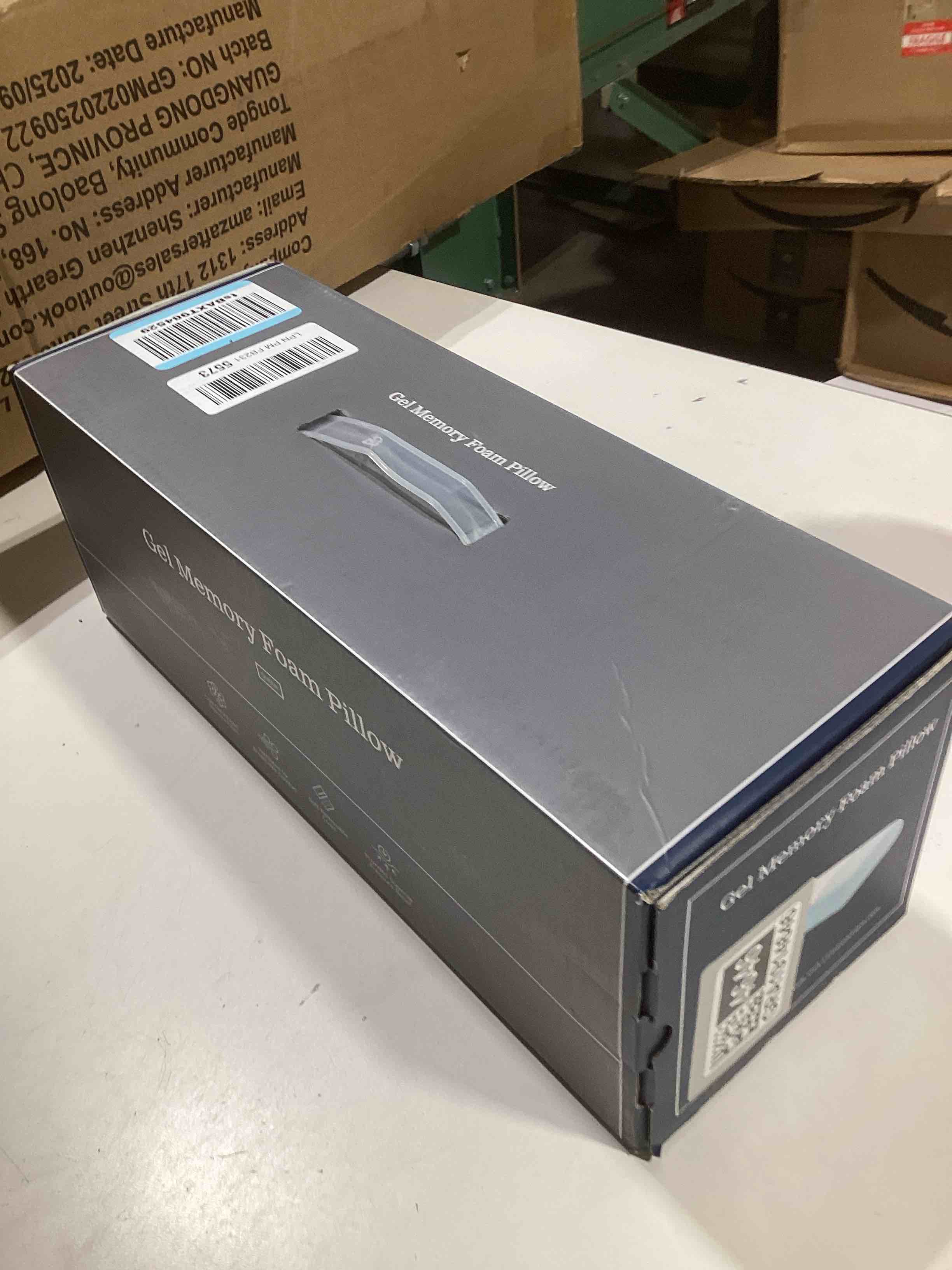 Condition photo showing Good Condition for Weekender Gel Memory Foam Pillow - Queen Size - 1-Pack - Medium Plush Feel - Neck and Shoulder Support - Side, Stomach, and Back Sleepers - Home, Hotel, & Hospital Essentials - CertiPur Certified Queen 1 Pack