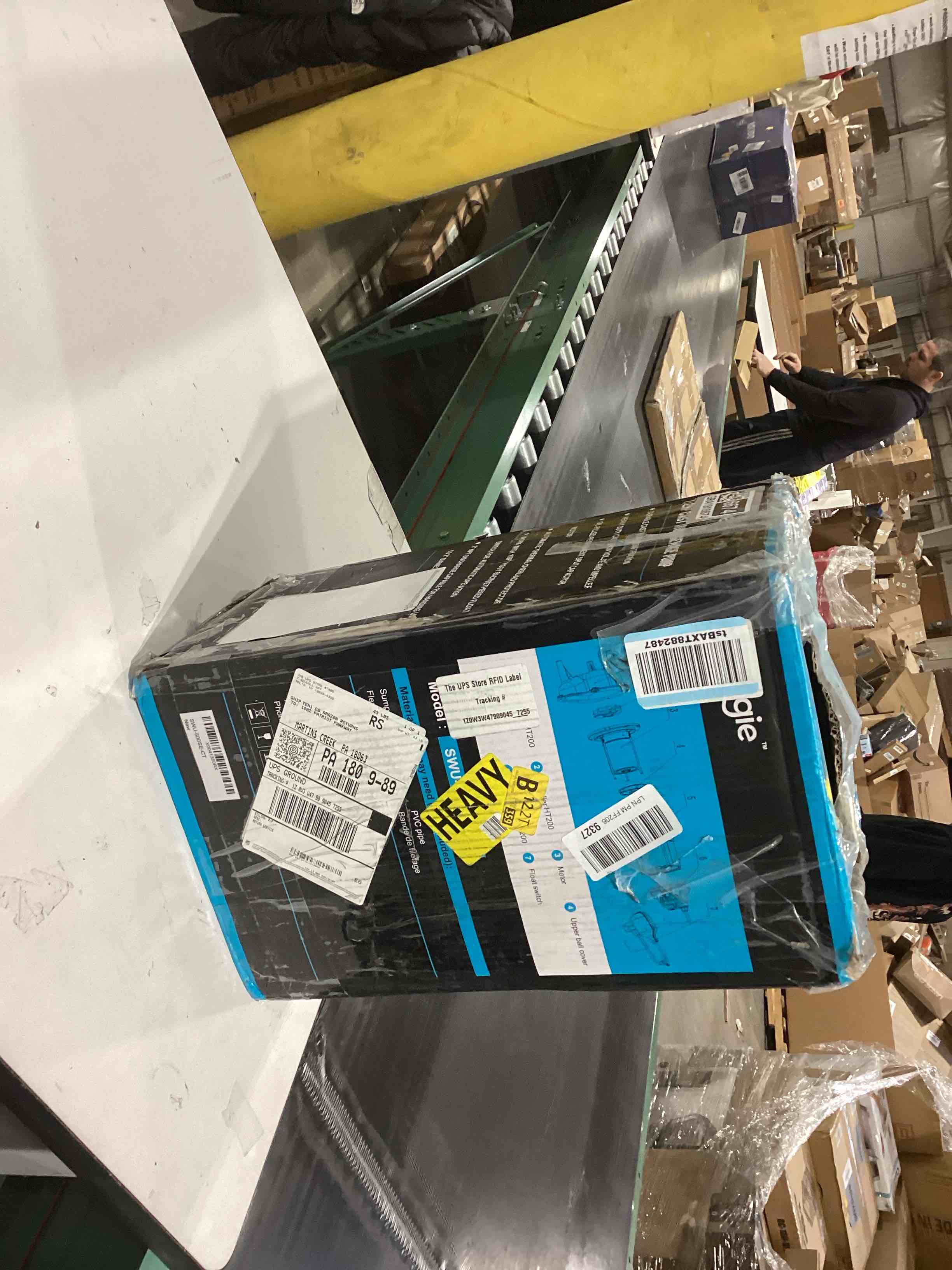 Condition photo showing As Is for 1/2 HP Sewage/Effluent Pump, 6020 GPH Submersible Basement Sewer Pump with 10ft Auto Float Switch, Cast Iron, 2'' NPT for Sewage Basin, 115V SWU-500SE-CT 1/2 HP 6020 GPH with Float