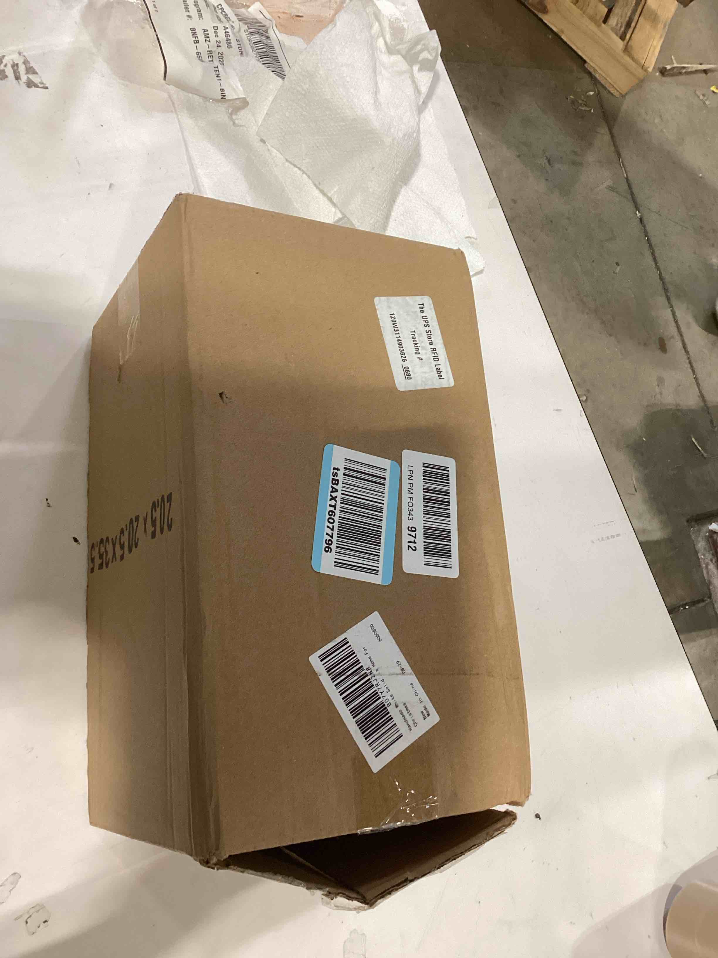 Condition photo showing As Is for Holibanna Foam Cone Polystyrene Cone Shapes White Christmas Tree Crafts Table Centerpiece Props 1pc 13.6 X 7.7 Inch